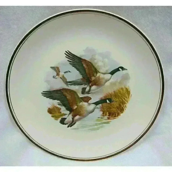 Bird Plates 10" Liverpool Road Pottery England Gold Gilt Rims Lot of 5 Vintage - Picture 2 of 12